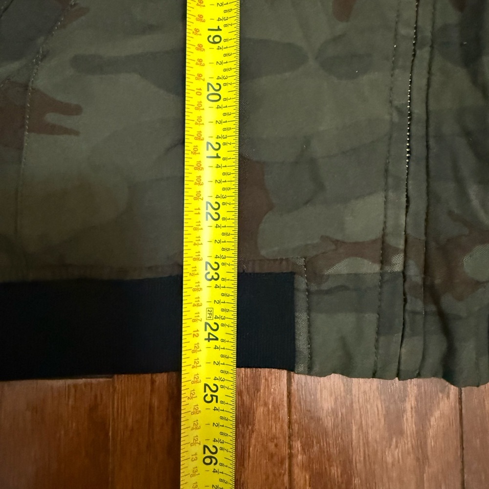 Anthropologie‎ Sanctuary Jacket Mens Small Green Camo Zip Up Short Bomber Moto - Picture 4 of 5